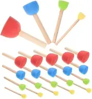 Beatifufu 24pcs Colorful Compact Sponge Brush Multi Functional Painting Tool for Art Projects Nursery Education and Craft Activities Lightweight Handle for Easy Grip