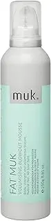 [MUK.] Fat muk Volumising Blowout Hair Mousse - Styling Product, Long Lasting Hold for 48 Hours. Styling Adds Body to Fine Hair. Blowout Volumising Mousse with Protein for Curls & Waves,250g