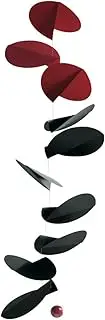 Turning Leaves Black/Red Hanging Mobile - 32 Inches Premium-Grade Cardstock - Handmade in Denmark by Flensted