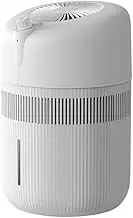 4L Mist-Free and Dust Free 2-in-1 Evaporative Humidifier & Ionic Air Purifier with UV light and Antimicrobial Filter, whisper-quiet 25dB Variable Speed, large room up to 30 m²