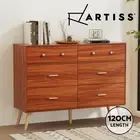 Artiss 6 Chest of Drawers Dresser Tallboy Storage Cabinet Bedroom Walnut