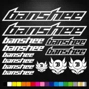 FITS Banshee Vinyl Decals Stickers Sheet Bike Frame Cycle Bicycle Mtb Road