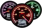Boost Gauge Water Temp 7 Colors LCD Display Turbo Oil Pressure RPM Tachometer Racing Meter 62mm 2.5 Inch With Sensor(Oil temperuter)
