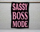 Motivational Gym Flag - Sassy Boss Mode Home Decor for Women