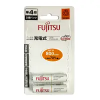 在飛比找Yahoo奇摩購物中心優惠-FUJITSU 富士通 鎳氫低自放4號充電電池800mah 