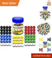 Vibrant 72-Count Glass Marbles Set with Jar - Perfect for Chinese Checkers