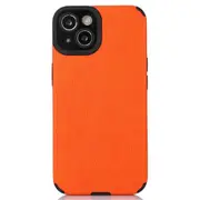 For iPhone 14 Plus Case Textured PU Leather+TPU Anti-drop Phone Cover