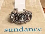 NWT Sundance Catalog Silver Blue “Topaz Tiara Ring” Size 6 $235