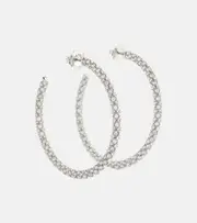 [Amina Muaddi] Amina Muaddi Cameron crystal-embellished earrings One Size silver