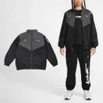 【NIKE 耐吉】外套 SW BREAKING WINDRUNNER JACKET 女款 黑灰 寬鬆 排汗 立領 夾克(HF6069-010)