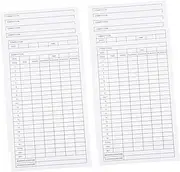 BESPORTBLE 12pcs Coated Paper Golf Scorecard Score Record Tool for Outdoor Players