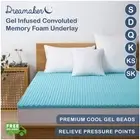 COOL GEL INFUSED Memory Foam Mattress Topper Underlay Egg Crate SUMMER Size 4CM