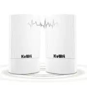KuWFi 2-Pack Wireless Ethernet Bridge, Long Range WiFi Access Point 5.8G Outd...