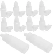 FELTECHELECTR Essential Oil Dropper Bottles Set of 10 Portable Leakproof Plastic Dropper Bottles Mini Refillable Containers for Eye Liquid (white)