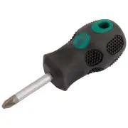 Draper Expert Stubby Pozi Screwdriver No.2 x 38mm Soft Grip Handle 40037
