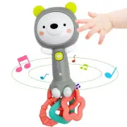 Musical Rabbit Light-Up Toy and Teething Ring for Toddlers Sensory Chew and F...