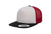 Flexfit Unisex Foam Trucker Cap (Black/White/Red) (One Size)
