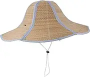 [FOMIYES] Craftsmanship Woven Hat Sun Blocking Summer Travel Compact Storage Vacation Beige