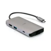 USB-C® 8-in-1 Mini Dock w/ HDMI®, 2x USB-A, Ethernet, SD Card & Power-C2G