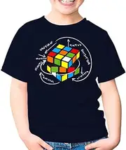[SDVN] Funny Puzzle Cube Speed Cubing Computer Science Unisex Kids Shirt Gift Boy Girl Youth T-Shirt (Navy;M)
