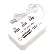 7 in 1 USB 2.0 HUB Card Reader Combo High Speed External Memory Card Reader8385