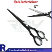 Black Color Barber Beard Moustache Hair Cutting Scissor 5" Hairdressing Shears