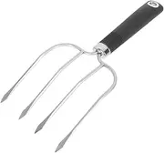 1pc Barbecue Fork Kitchen BBQ Tool Beef Fork Barbecue Skewer Skewer Plastic Handle for Steak Meat