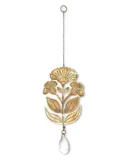Matr Boomie Surya Floral Engraved Brass Suncatcher
