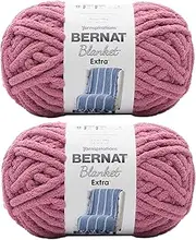 Bernat Yarn Blanket Extra Blanket Yarn, Jumbo Gauge #7, 2-Pack (Burnt Rose)