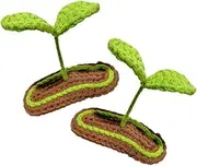 MOLUCKFU Adorable Bean Sprout Hairpin Plant Clip Set Stylish Accessory for Teens