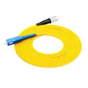 10PCS 3M FC-SC Simplex 9/125 SingleMode SM Fiber Optic Cable Patch Cord Jumper