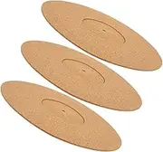 VALICLUD Turntable Mat Natural Cork Slipmat for Vinyl Record Player Anti-Static Noise Reduction