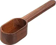 HAKIDZEL 1Pc Black Walnut Wood Coffee Measuring Spoon Scoop for Coffee Tea Sugar More Present for Coffee Lovers and Foodies Smooth Surface Long Handle Design