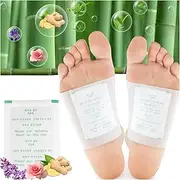 Foot Pads Natural Cleansing Foot Pads Ginger Foot Patch Natural Bamboo Vinegar Foot Patch Foot Cleansing Pad for Foot Care, White, 200 Piece Set