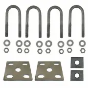 U Bolts Kit 39mm ROUND x 125mm Galvanised Boat Trailer Fish Plates Axle Pads