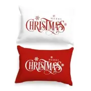 Christmas Standard Pillowcase 20x26 Set of 2, Red White 26" x 20" (Pack of 2)