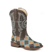 Roper Big Kids Bird Blocks Square Toe Boots