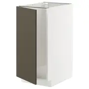 METOD base cab f sink/waste sorting, white/Havstorp brown-beige, 40x60x80 cm