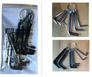 16 PC. SAE & mm HEX KEY ALLEN TYPE WRENCH SET 1/16" THRU 1/4" 1.5 to 6 mm