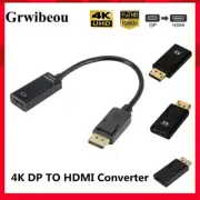 4K DisplayPort to HDMI-compatible Adapter Converter Display Port Male DP to Fema
