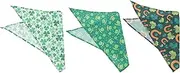NOLITOY 3pcs Shamrock Triangle Scarf Lucky Shamrock Bib Patrick s Day Cat Bandana Dog Collar Bandana Dog Triangle Bibs Triangle Shamrock Dog Neckerchief Towel Bibs Pet Polyester The Dog