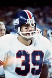 Larry Csonka New York Giants looks on v the New York Jets at an N- 1976 Photo