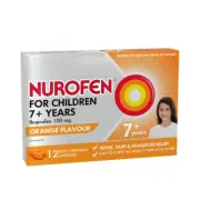 Nurofen For Children 7+ Pain & Fever Relief 12 Orange Chewable Capsules