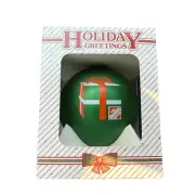 The Home Depot Happy Holidays Glass Ball Christmas Ornament Made In USA