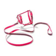 All Day Reflective Thin Cat Harness & Lead Set Neon Pink