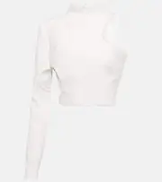 [Monot] Mônot Cutout crêpe top UK 14 white