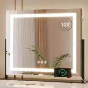 Vanity Mirror Lights, LED Makeup Mirror with 10X Magnifying, 60 * 50Cm Make up M