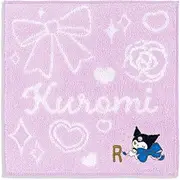 Towel Museum Sanrio Big Ribbon Chromi Towel Handkerchief PR Purple Initial R 28-2030071 Approx. 9.8 x 9.8 inches (25 x 25 cm)