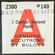 NOS Bulova Accutron Watch 2301 Center Second Hand #140 BROWN STICK 14/70