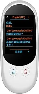 Portable Two Way Language Interpreter - Languages Interpreter in Real Time, Smart Translations in Real Time, Bidirection Simultaneous Translation, Languages Pocket Translator (Black) Efficency FANDIAO